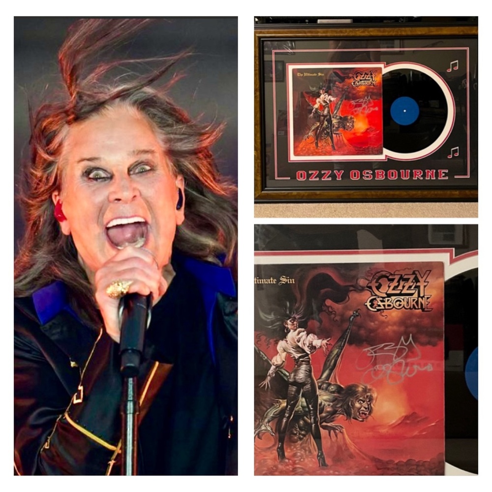R.I.P. OZZY OSBOURNE “THE ULTIMATE SIN” Award Vinyl LP Record